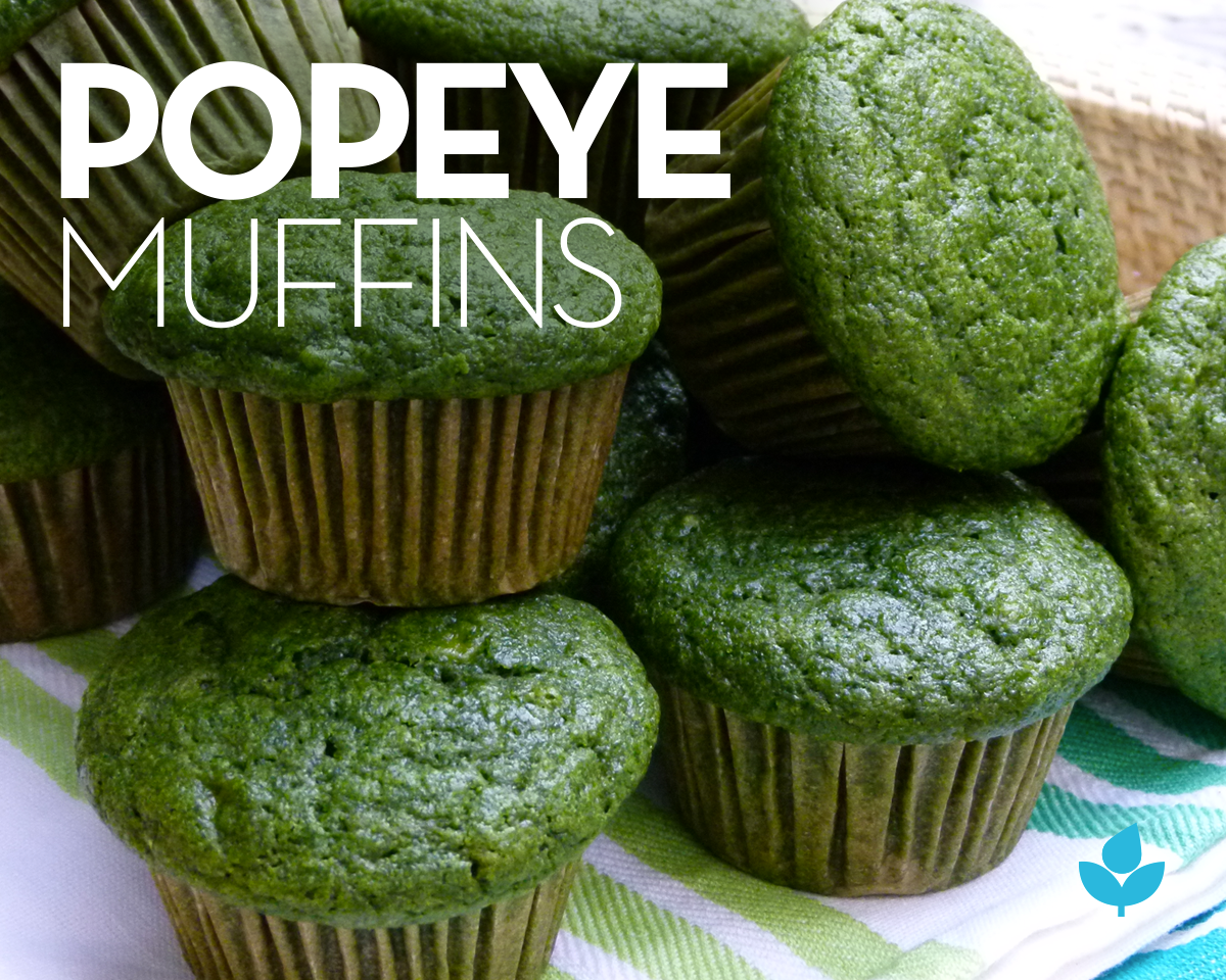 Popeye Muffins: Espinaca y plátano